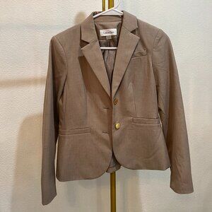 Calvin Klein Tannish/Brown Blazer with Gold Hardware